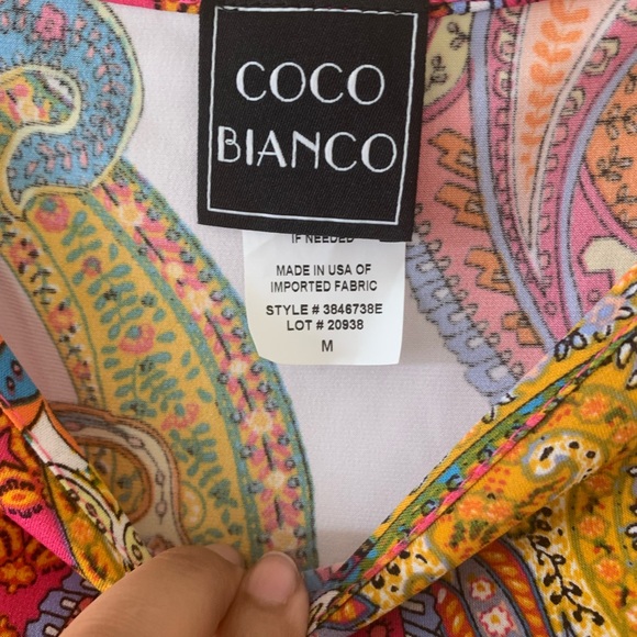 Coco bianco floral half sleeve with side cut - Picture 2 of 5